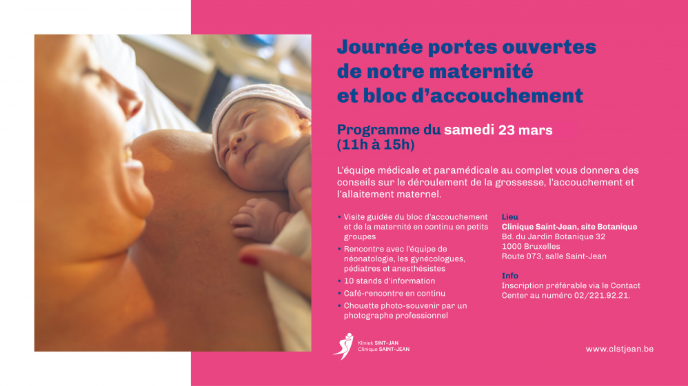 Journée portes ouvertes maternité Clinique Saint-Jean 23 mars 2024